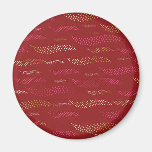 Wellen Tiger (stilisiertes Muster) 8 Magnet