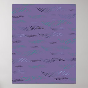 Wellen Tiger (stilisiertes Muster) 9 Poster