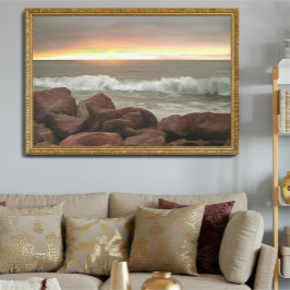 Wellen und Felsen 0893 Kunstprint Poster