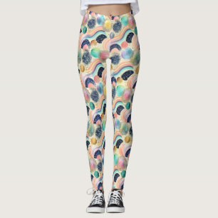 Wellen und Glitzer von Pastel, Rainbow, Abstrakt Leggings