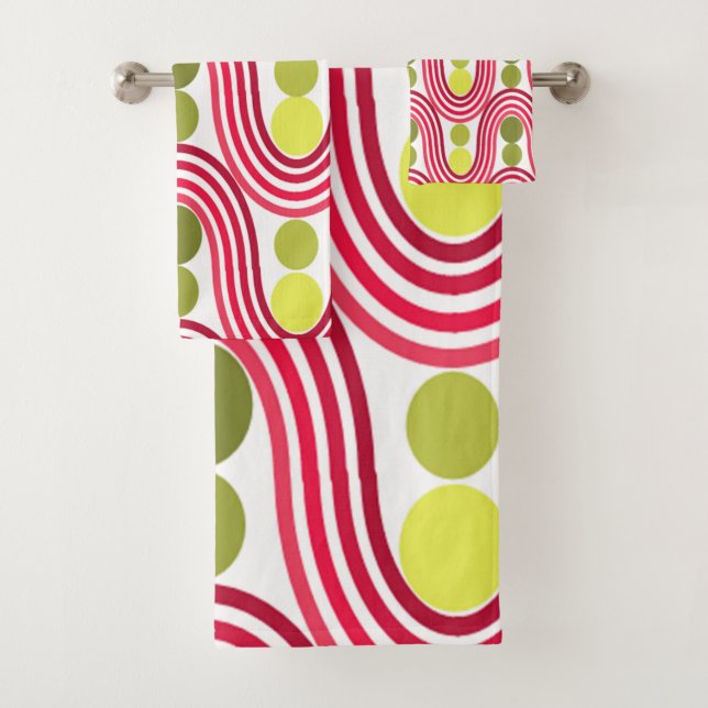 Wellen und Kreise Badhandtuch Set (Insitu)