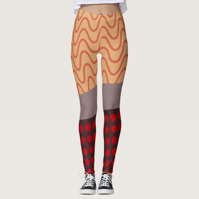 Wellen und Regen Leggings (Vorderseite)