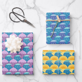 Wellen und Wetter Geschenkpapier Set