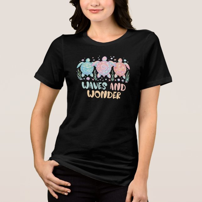 Wellen Und Wunder Sommer Tri-Blend Shirt (Vorderseite)