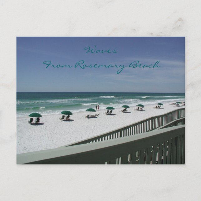 Wellen vom Rosemary Beach Postkarte (Vorderseite)