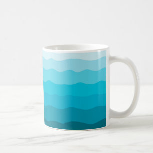 Wellen von Aqua, Seeblaupause, Ozean plätschert Kaffeetasse
