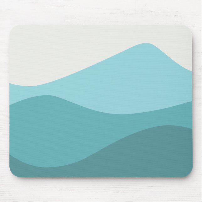 Wellen von Grün Mousepad (Vorne)
