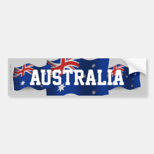 Wellenartig bewegende Flagge Australiens Autoaufkleber