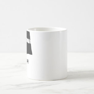 Wellenartig bewegende Flagge Cornwalls mit Namen Tasse