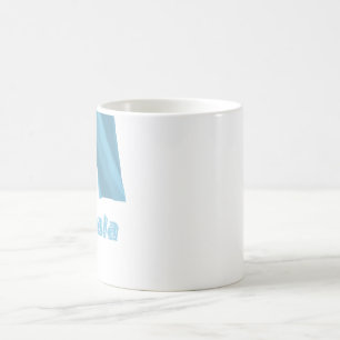 Wellenartig bewegende Flagge Guatemalas mit Namen Tasse