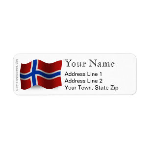 Wellenartig bewegende Flagge Norwegens