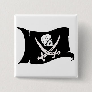 Wellenartig bewegende Flagge-Pirat Ikone #6 Button