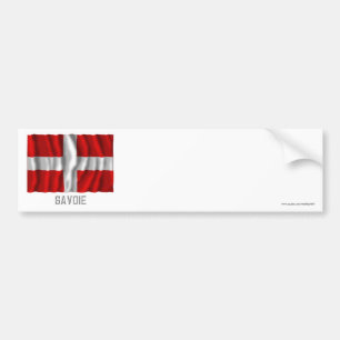 Wellenartig bewegende Flagge Savoies mit Namen Autoaufkleber