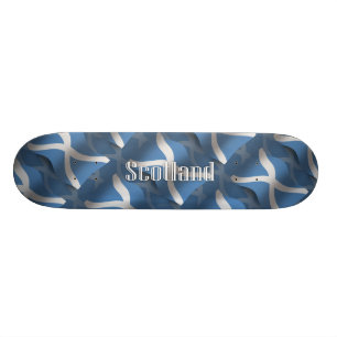 Wellenartig bewegende Flagge Schottlands Skateboard