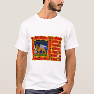 Wellenartig bewegende Flagge Venetiens T-Shirt