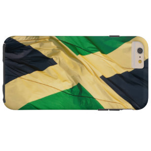 Wellenartig bewegende Flagge von Jamaika Tough iPhone 6 Plus Hülle
