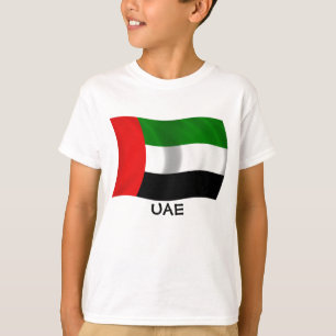Wellenartig bewegende UAE-Flagge T-Shirt