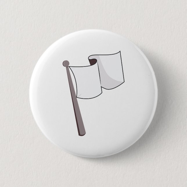 Wellenartig bewegende weiße Flagge Button (Vorderseite)