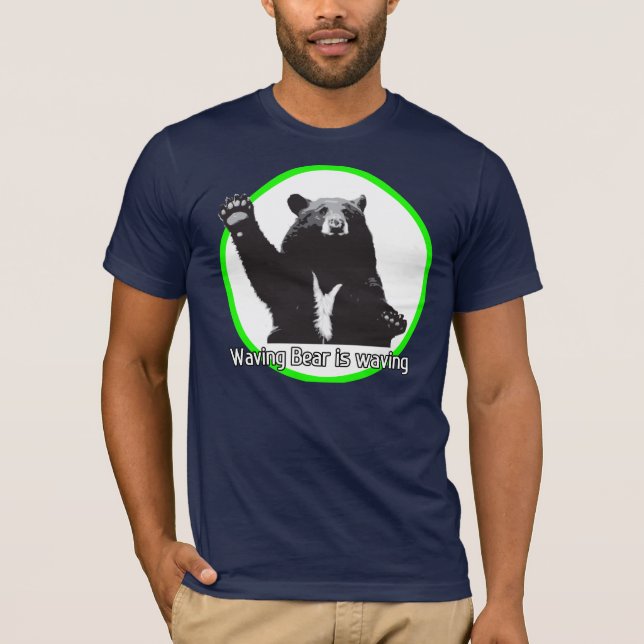 Wellenartig bewegender Bär bewegt wellenartig T-Shirt (Vorderseite)