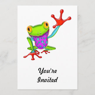 Wellenartig bewegender Gift-Pfeil-Frosch Einladung