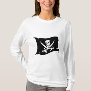 Wellenartig bewegender Jack Rackham der T-Shirt