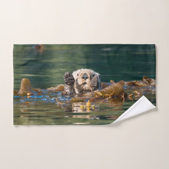 Wellenartig bewegender Seeotter Handtuch (Handtuch)