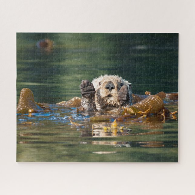 Wellenartig bewegender Seeotter Puzzle (Horizontal)