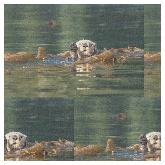Wellenartig bewegender Seeotter Stoff (Nahaufnahme)
