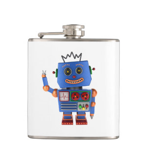 Wellenartig bewegendes hallo des blauen flachmann