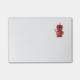 Wellenartig bewegendes hallo des roten post-it klebezettel