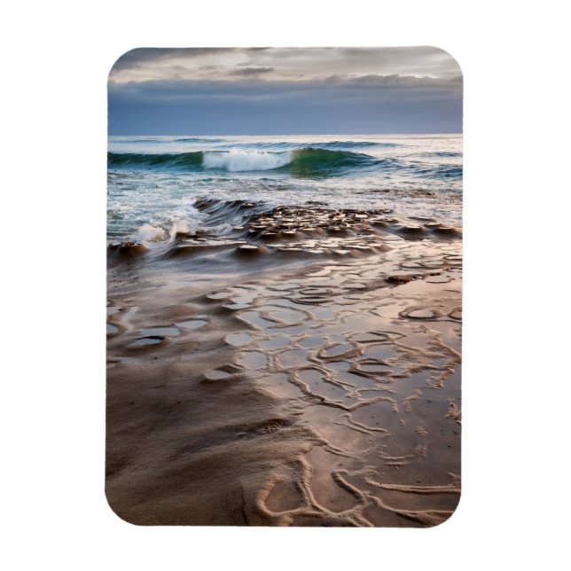 Wellenbrecher am Strand, Kalifornien Magnet (Vertikal)