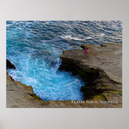 Wellenbrecher-Whirlpool-Ozean-Steine Poster