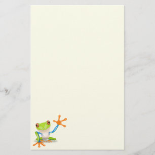 Wellenender mit Augen Baumfrosch Briefpapier