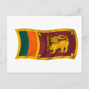 Wellenflagge in Sri Lanka Postkarte