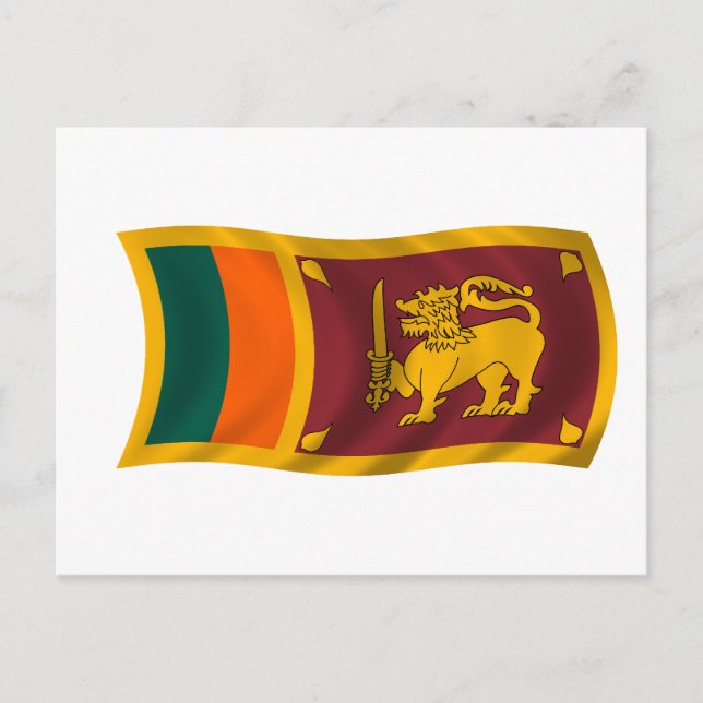 Wellenflagge in Sri Lanka Postkarte (Vorderseite)