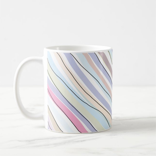 Wellenförmige Pastellfarben Kaffeetasse (Links)