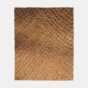 Wellenförmige Textur Hintergrund Bronze-Schlangenl Fleecedecke