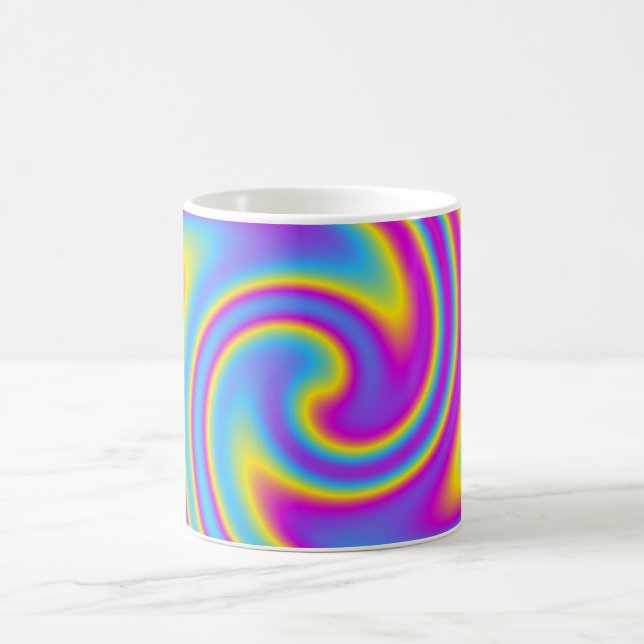 wellenförmiger Regenbogen Kaffeetasse (Mittel)