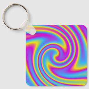 wellenförmiger Regenbogen Schlüsselanhänger