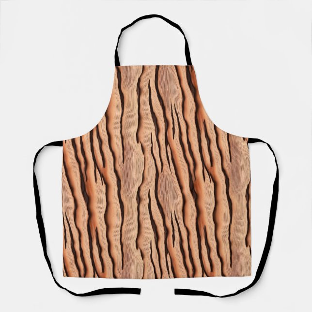 Wellenförmiges Holzmaserungsmuster Schürze (Vorderseite)