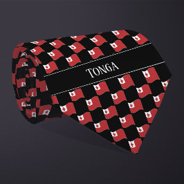 Wellenförmiges Tonga-Flaggenmuster  Krawatte