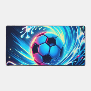 Wellenfußball Futuristischer Ozean Fußball Surfen Schreibtischunterlage