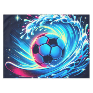 Wellenfußball Futuristischer Ozean Fußball Surfen Tischdecke