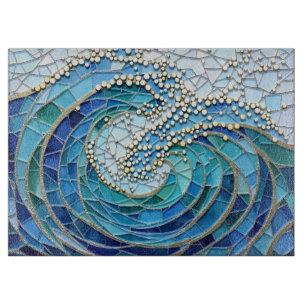Wellenmeer-Mosaikkunst Schneidebrett