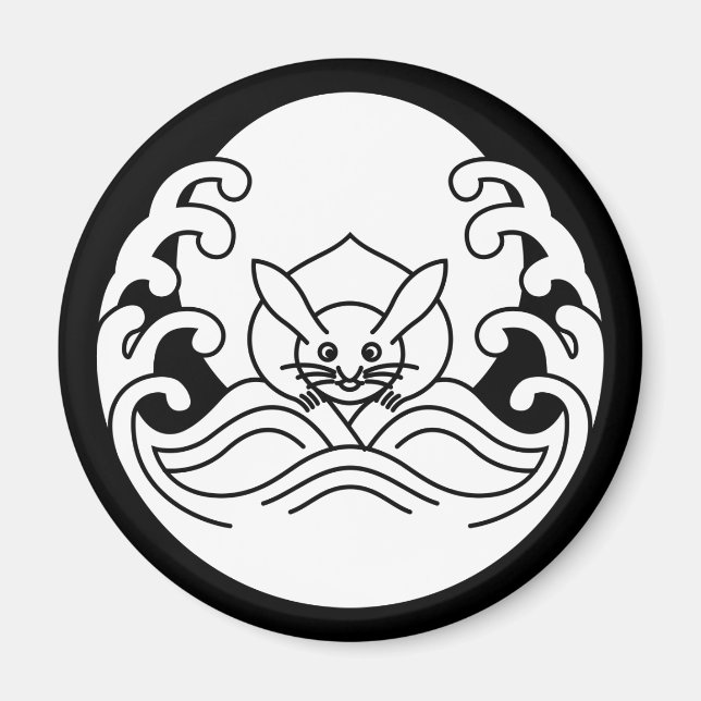 Wellenmondkaninchen Magnet (Vorne)