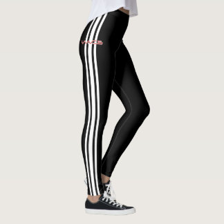 Wellenracer-Leggings - weiße Streifen-Ausgabe Leggings