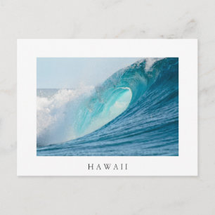 Wellenreiten, Hawaii, weiße Postkarte