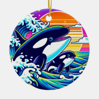 Wellenreiten Keramik Ornament