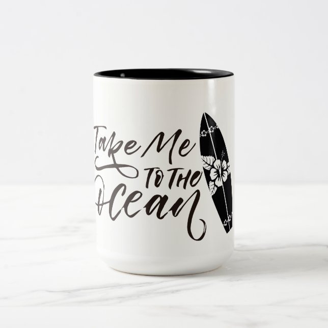 Wellenreiten mug zweifarbige tasse (Mittel)