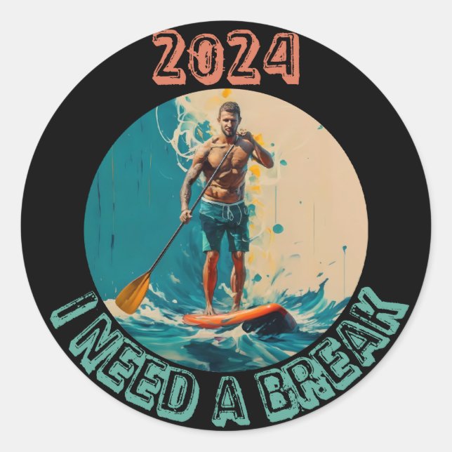 Wellenreiten: sup paddle board surfedition runder aufkleber (Vorderseite)